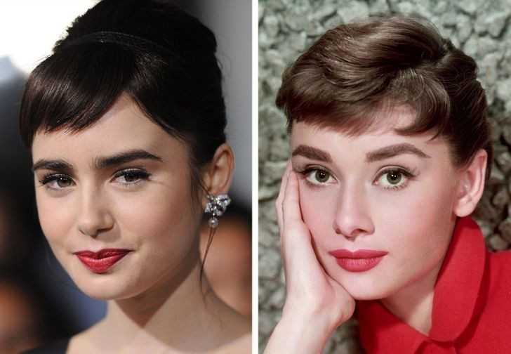 2. Lily Collins i Audrey Hepburn