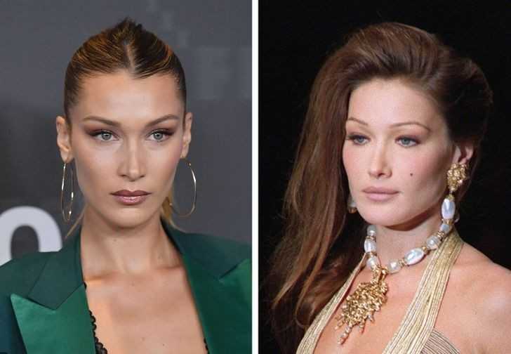 14. Bella Hadid i Carla Bruni