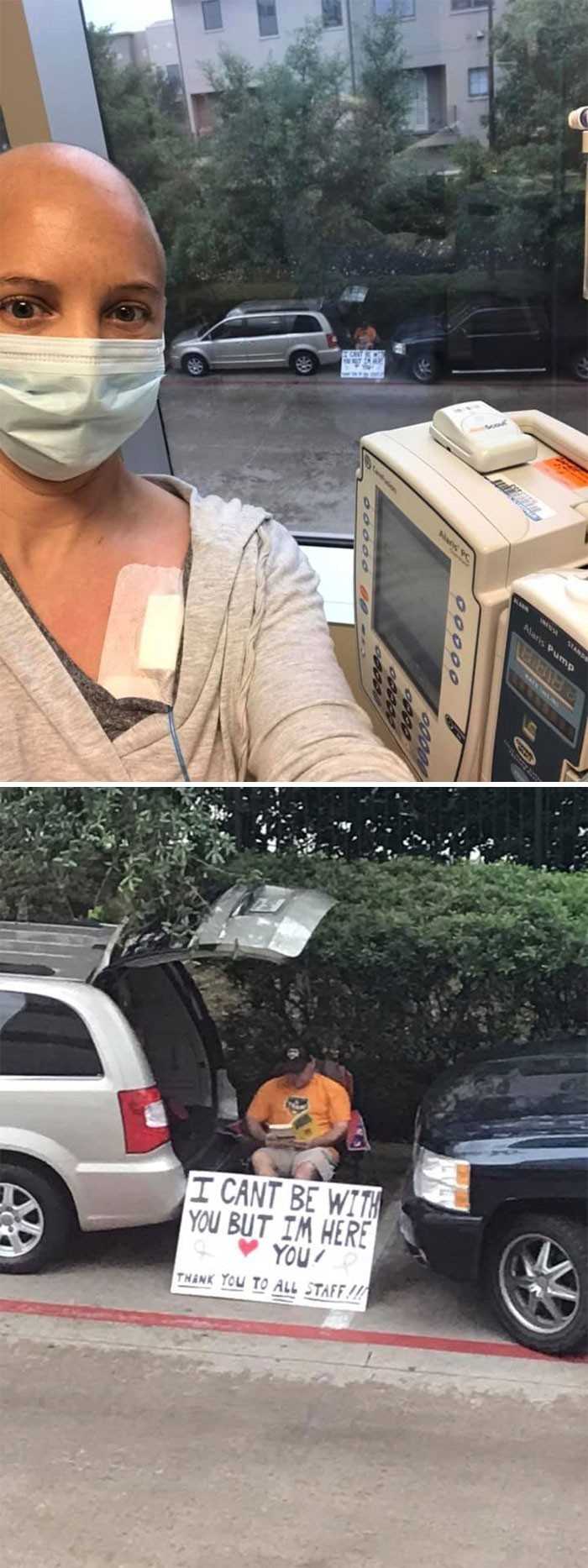 8. Kwarantanna nie powstrzymаłа mężа przed wspieraniem żоny w trakcie jej chemioterapii.