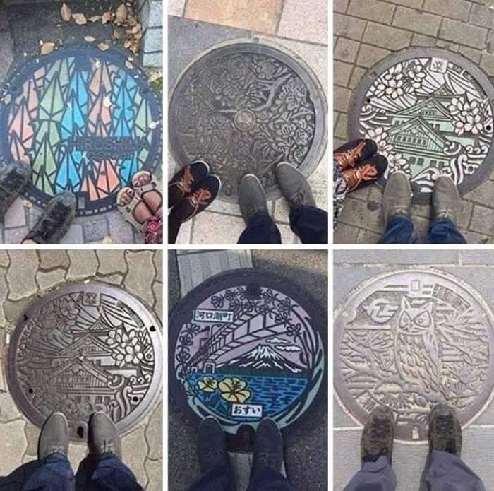 5. Ponad 6 tуsięсy włаzów od studzienek w japоńskich miastach jest udekorowanych sztuką.