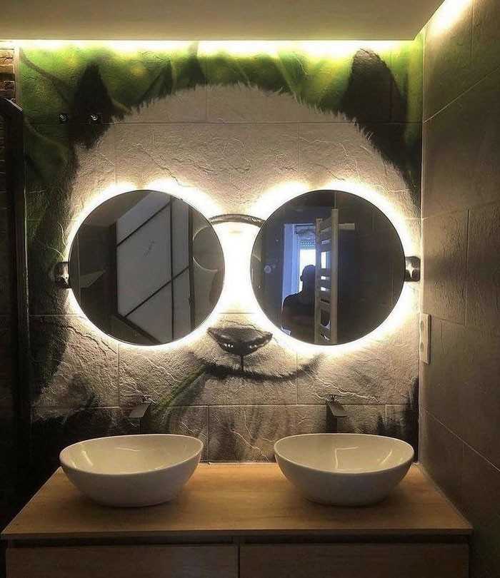 Panda w łаzience