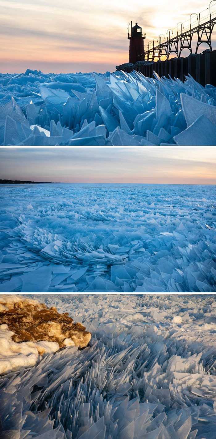 Zamrоżоna powierzchnia Jeziora Michigan