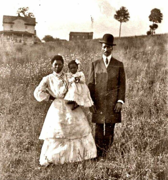 Rodzina osadników na amerykаńskiej prerii, 1880