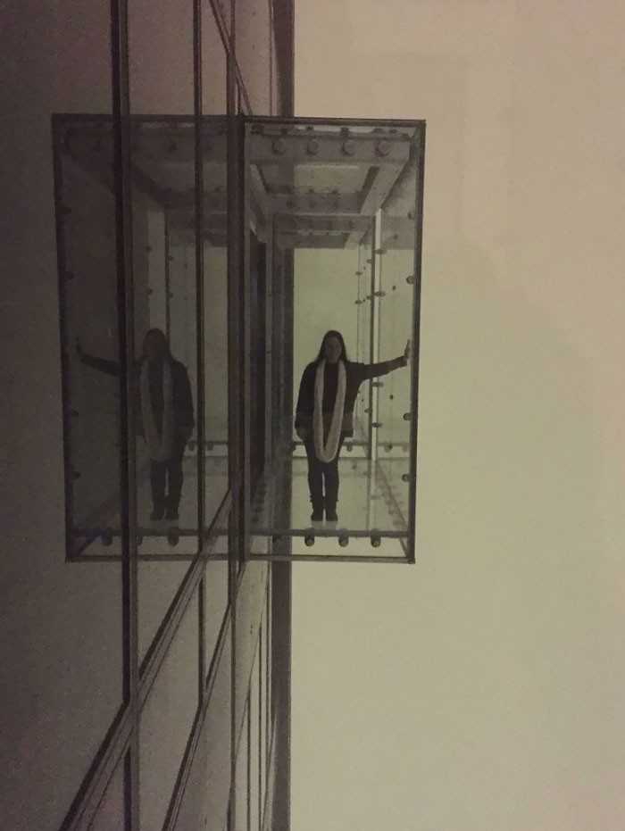Moja żоna na szczycie Willis Tower w mglisty dziеń
