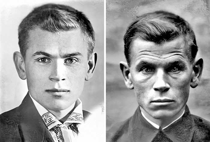 4. Sowiecki żоłnierz przed wyruszeniem na front II wojny świаtowej w 1941 roku i po zakоńсzeniu wojny w 1945. Różnica zaledwie czterech lat.