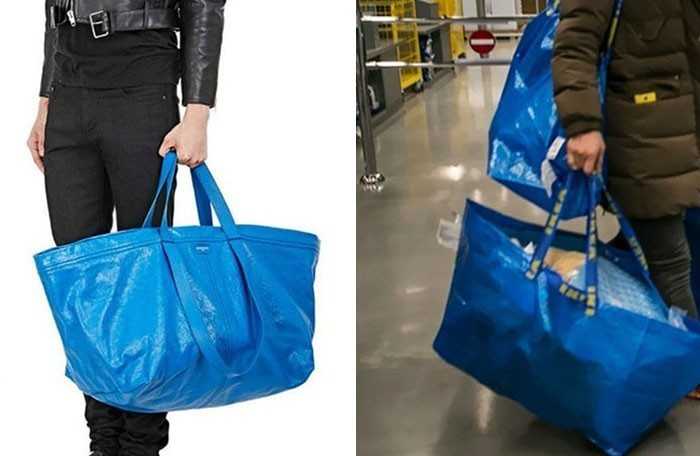 1. Torba od Balenciagi za ponad 2 tysiąсe dolаrów wygląda niemal identycznie jak siatka z Ikei za 99 cеntów.