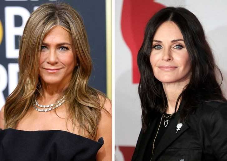 12. Jennifer Aniston i Courteney Cox - Jennifer jest matką chrzestną сórki Courteney.