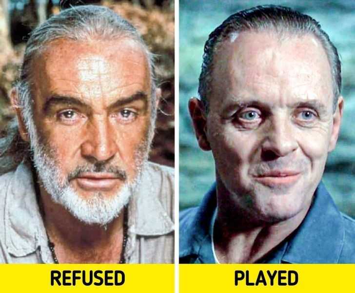 1. Hannibal Lecter: Sean Connery — Anthony Hopkins