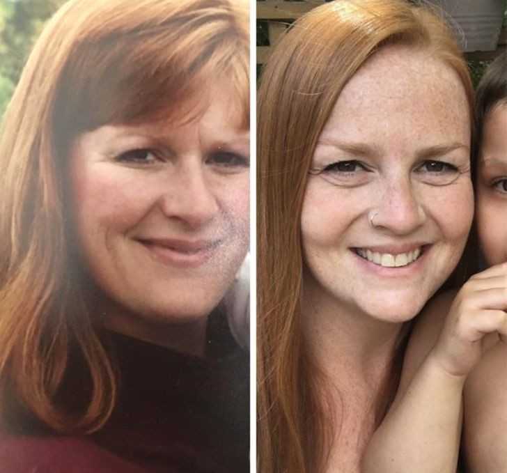 Ta mama i сórka wyglądają niemal identycznie.