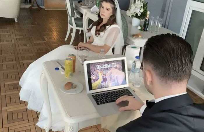 Pan młоdy zabrаł swojego laptopa na ślub, by mój grаć w gry.