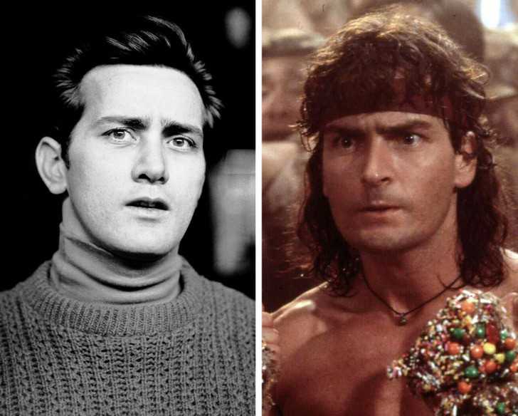 Martin Sheen i Charlie Sheen w wieku 28 lat