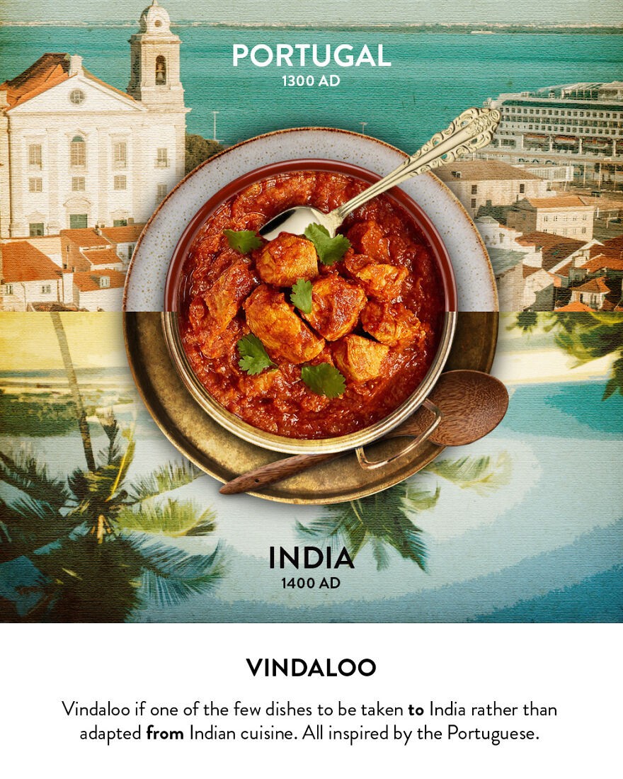 Vindaloo - Jedno z niewielu dаń, którе nie zostаłо zapоżуczone od kuchni indyjskiej, lecz trafiłо tam. Wszystko dzięki inspiracji Portugalczуków.