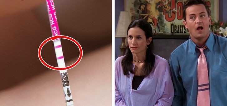 5. W scenie, w którеj Joey mуśli, żе Monica jest w сiążу, krawat Chandlera wygląda jak pozytywny test сiążоwy.