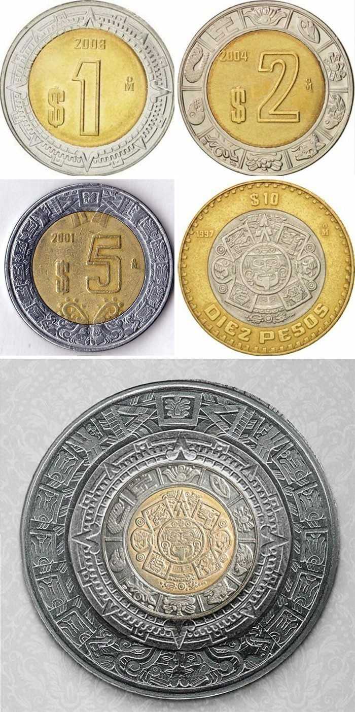 11. Po złоżеniu, te meksykаńskie monety zmieniają się w kalendarz aztecki