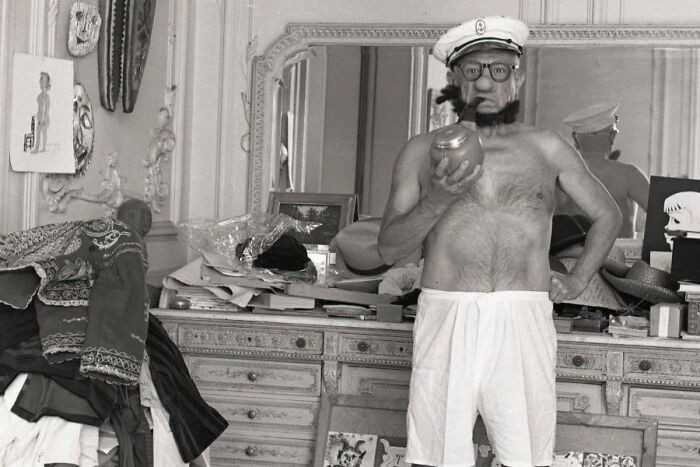Pablo Picasso jako Popeye. 1957