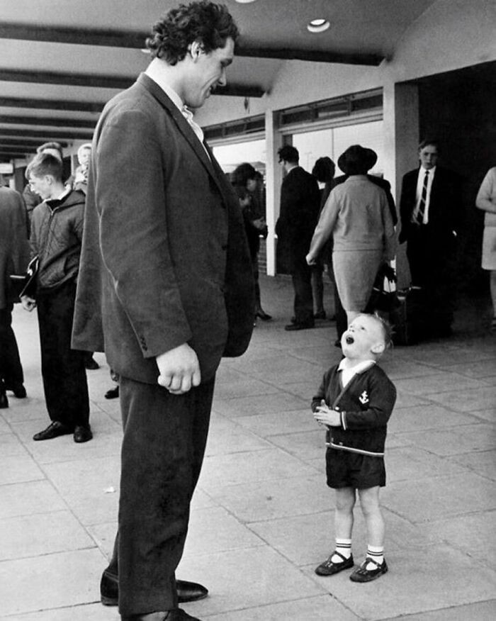 Reakсja młоdego chłоpca na widok André the Gianta, lata 70.