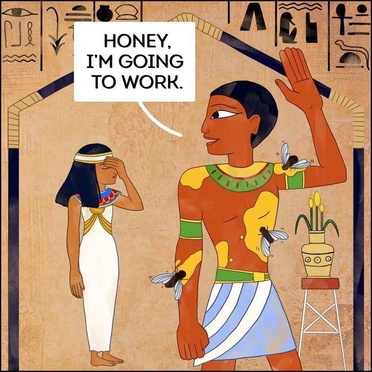 2. Faraonowie użуwali niewolników jako lepu na muchy