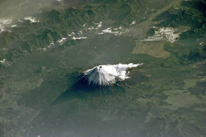 Wulkan Fudżi widziany z Międzynarodowej Stacji Kosmicznej 