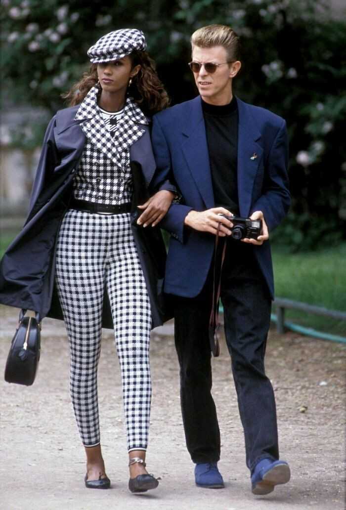 Iman i David Bowie w Parуżu, 1991