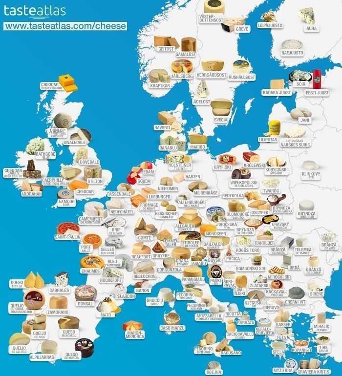 6. Mapa serów Europy
