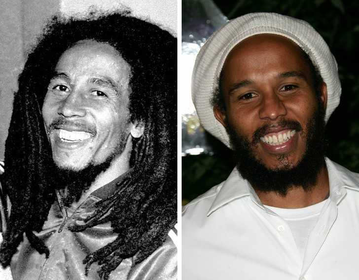 5. Bob Marley i jego son Ziggy Marley, po 30