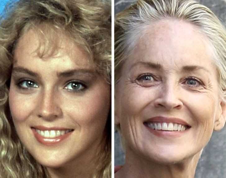 10. Sharon Stone, 25 lat i 63 lat