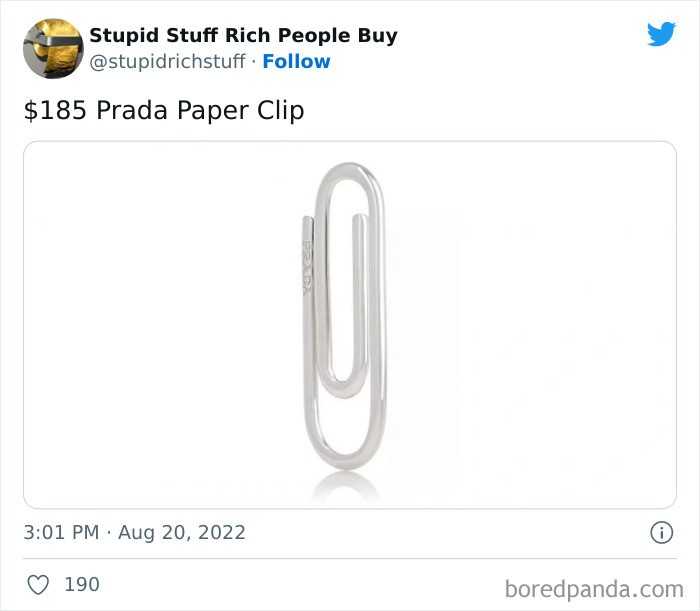 Spinacz od Prady za 185 $