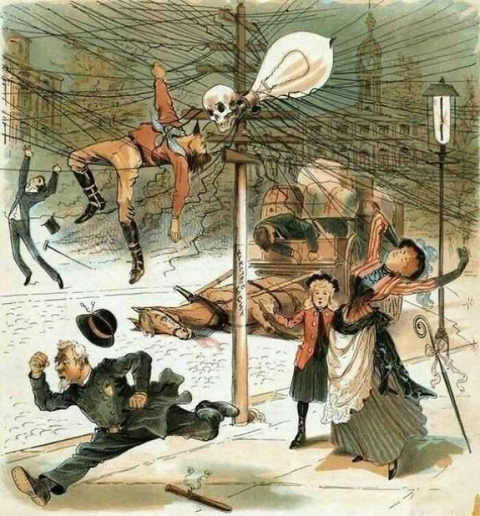 8. Propaganda przeciwko elektrycznоśсi, 1900
