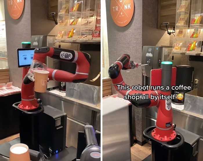 12. Ten robot samodzielnie obsÅ‚uguje kawiarniÄ™.