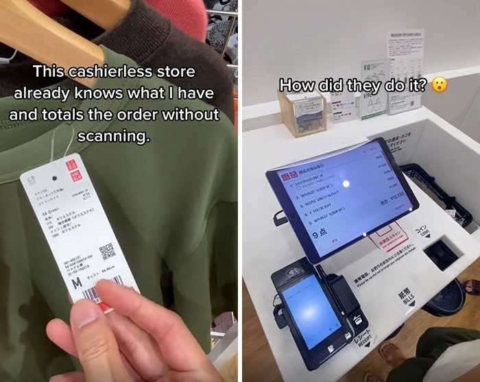 14. Sklep odzieÅ¼owy, w ktÃ³rym nie ma kasjerÃ³w. Zakupy w koszyku sÄ… automatycznie skanowane technologiÄ… RFID i podliczane.