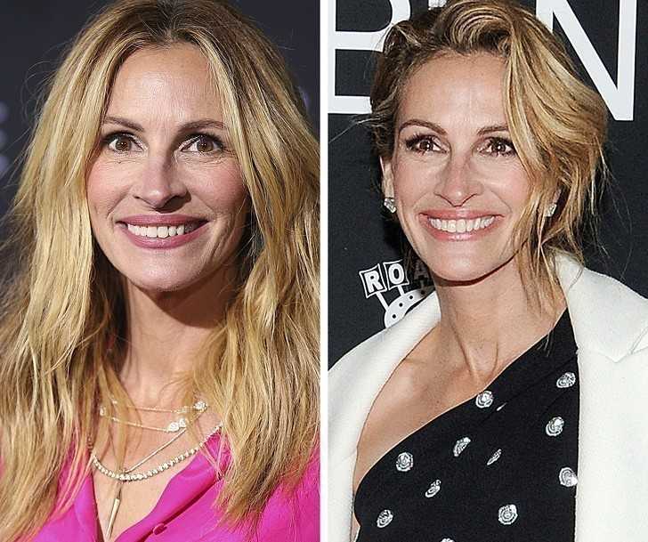 6. Julia Roberts otwiera szeroko oczy.