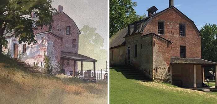 10. "Kilka lat temu odziedziczyÅ‚em obraz. Ostatnio podczas podrÃ³Å¼y przypadkiem natknÄ…Å‚em siÄ™ na namalowany budynek."