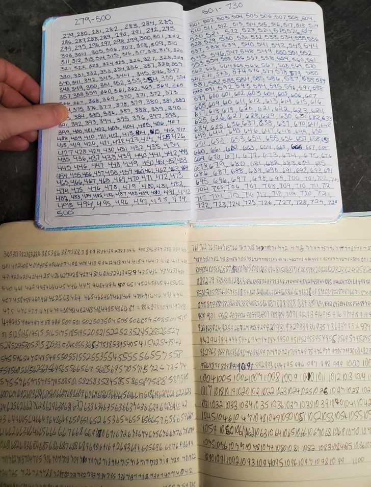 6. "CÃ³rka pokazaÅ‚a mi, Å¼e zapisuje liczby w notesie, gdy jest znudzona, wiÄ™c wyciÄ…gnÄ…Å‚em swÃ³j stary zeszyt."