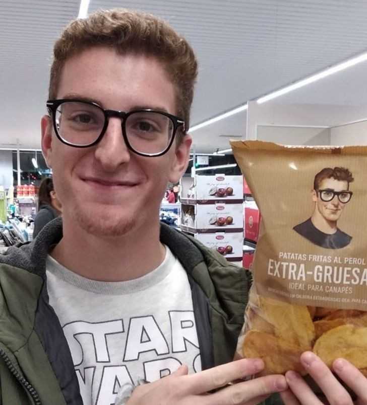 2. "MÃ³j znajomy znalazÅ‚ swojÄ… podobiznÄ™ na paczce chipsÃ³w."